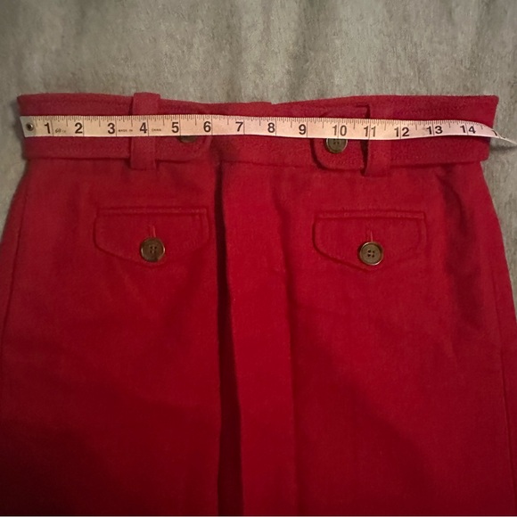 J Crew red wool mini skirt size 2 - Picture 7 of 7